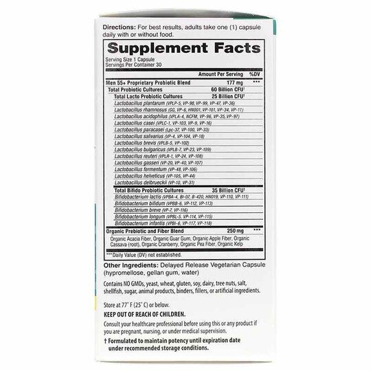 Vital Flora Men 55+ Daily Probiotic + Prebiotics Shelf Stable, VTP